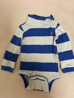 babyGap 青とグレーのストライプロンパース 90cm