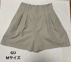 GU キュロットパンツ ハーフパンツ ウエストゴム グレーMサイズ
