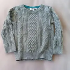 GLOBAL WORK グレー ケーブル編み セーター S