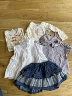 キムラタン フリル付きスカートとトップスセット 80-90cm クーラクール