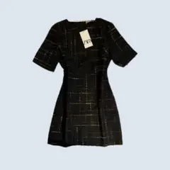 ZARA ツイードミニワンピースのサムネイル