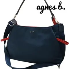 【極美品】【agnes b.】ナイロン2wayショルダーバッグ OAS14-03