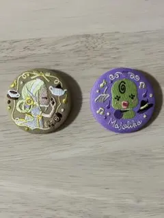 おジャ魔女ドレミ　刺繍缶バッジ２個セット