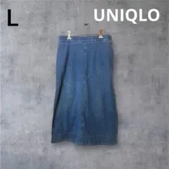 UNIQLO デニム スリット スカート ジーンズスカート ウェストゴム 定番