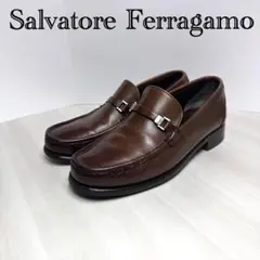 フェラガモ☆ローファー☆ブラウン☆ビットローファー☆革靴☆6.5☆焦茶