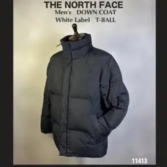 超人気ホワイトレーベル☆ノースフェイス ブラックダウンジャケット　413
