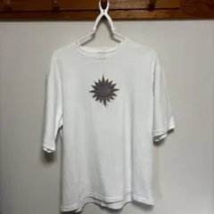 【希少XL】HUF センターロゴ 刺繍 Tシャツ 白 サンバースト 太陽のサムネイル