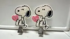 スヌーピー ( 前髪クリップ ハート