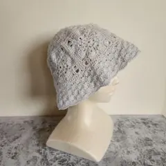 ハンドメイド 手編み春夏用バケットハットクラッシャーハットクロシュハット
