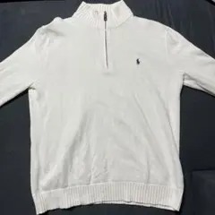 ポロ・ラルフ・ローレン ハーフジップニット ホワイト