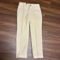 ベージュ チノパン 折り返しデザイン