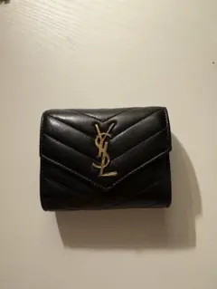 サンローラン 三つ折財布 カサンドラ キャビアスキン