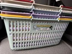 サンリオ　ハローキティ　クロミ　シナモン　はぴだんぶい　ショッピングバスケット