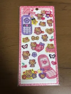 [正規品、新品未使用]キティ シール 平成はっぴーフォン 日焼けキティ 新作
