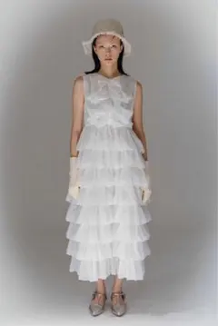 bibiy SARA RUFFLED MIDI DRESS | Mercari