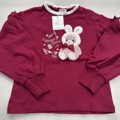 新品　メゾピアノ　うさぎ　フリル　カットソー