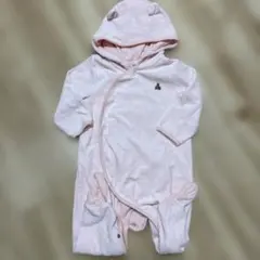 Baby GAP ピンク フリースロンパース 12-18m 80 足付き