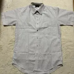 BRICK HOUSE ストライプ 半袖ワイシャツ Lサイズ