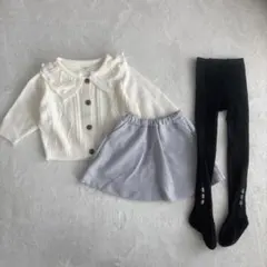 バースデイ　a.v.v セット　100 ニット　スカート　丸襟　カーディガン