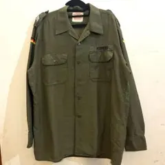 西ドイツ 1987年 ドイツ国旗 ミリタリーシャツ/M2603OT155L