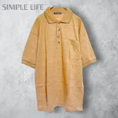 【SIMPLE LIFE シンプルライフ】　ポロシャツ　コットン　綿　洗える