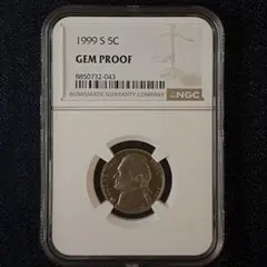 アメリカ 1943P ジェファーソン 5セント ニッケル貨 PCGS MS66 - メルカリ