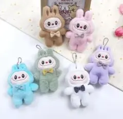 Labubu labubu らぶぶラブブぬいぐるみ キーホルダー6個セットx 2
