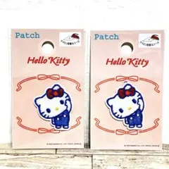 ハローキティ 刺繍ワッペン ２点セット 手上げ