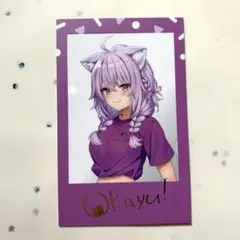 猫又おかゆ チェキ風カード ホロライブ