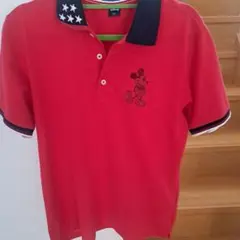 ミッキーマウス 赤 ポロシャツ