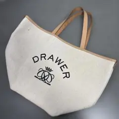DRAWER ドゥロワー　バッグ　舟形　ロゴ刺繍　ノベルティ