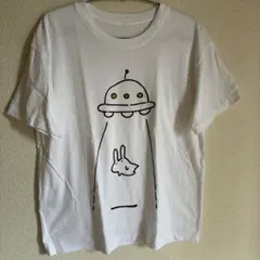 UFO うさぎ イラスト Tシャツ ホワイト