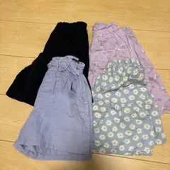 130cmキッズ ショートパンツ 4枚セット