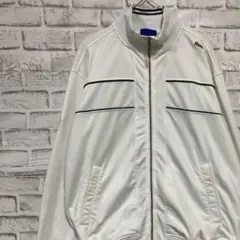 リーボック ジャージ　トラックジャケット　ホワイトM ロゴ刺繍88