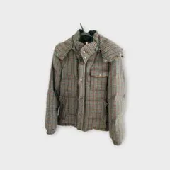 【週末セール】チェック柄 ダウンジャケット S クリーニング済