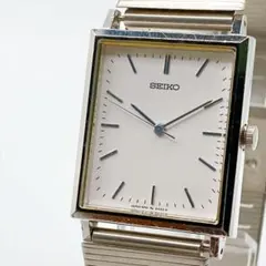 SEIKO メンズ腕時計 クォーツ スクエア タンク シャリオ シルバー 589