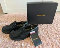 新品未使用)CHARKIES黒色ローファー19.0cm定価3500円