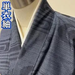 KL907 準美品 単衣 紬 身丈149cm 夏用 広襟 着物 正絹