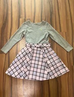 Kate Spade 可愛い長袖ワンピース チェック柄　130