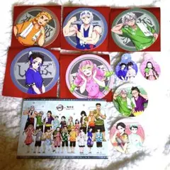 桜*鹿様 鬼滅の刃 極楽湯 コースター ポストカード 煉獄 天元 実弥 しのぶ