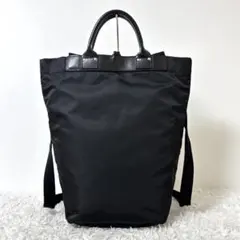 【極美品】 フェリージ 2WAY バックパック トートバッグ ブラック 完売品のサムネイル