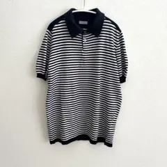 希少☆cruciani ポシェットボーダーポロシャツ 48クルチアーニ定価７万のサムネイル