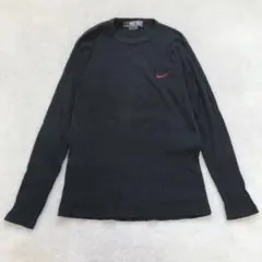 ナイキゴルフ 長袖リブカットソー メンズトップス カジュアル シンプル 無地 黒