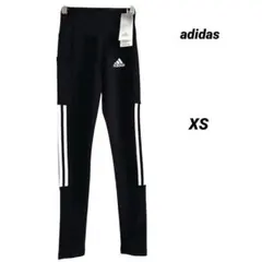 adidas 新品 タグ付き 3本線 レギンス XS 黒 ポケット付き