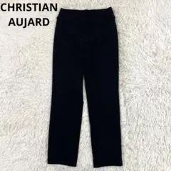 【CHRISTIAN AUJARD】ストレッチパンツ(7)黒/ゆったり/日本製
