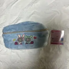 メゾピアノ ふわふわバニティバッグ ブルー