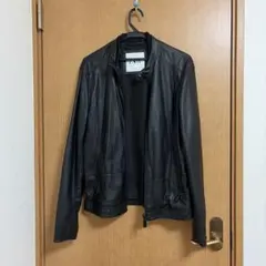 ZARA フェイクレザージャケット ブラックのサムネイル