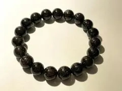 【未使用】 二酸化チタン ブラックルチルクォーツ ブレスレット 約10mm