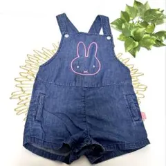 ミッフィー　ナインチェ　デニムロンパース 90cm