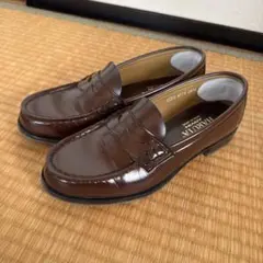 HARUTA ブラウンレザー ローファー